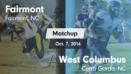 Matchup: Fairmont  vs. West Columbus  2016