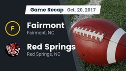 Recap: Fairmont  vs. Red Springs  2017