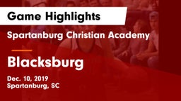 Spartanburg Christian Academy  vs Blacksburg  Game Highlights - Dec. 10, 2019