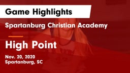 Spartanburg Christian Academy  vs High Point Game Highlights - Nov. 20, 2020
