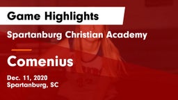 Spartanburg Christian Academy  vs Comenius Game Highlights - Dec. 11, 2020