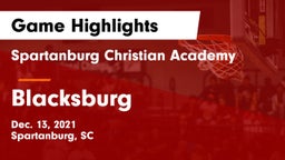 Spartanburg Christian Academy  vs Blacksburg  Game Highlights - Dec. 13, 2021
