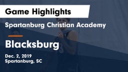 Spartanburg Christian Academy  vs Blacksburg  Game Highlights - Dec. 2, 2019