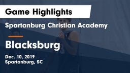 Spartanburg Christian Academy  vs Blacksburg  Game Highlights - Dec. 10, 2019