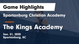 Spartanburg Christian Academy  vs The Kings Academy Game Highlights - Jan. 31, 2020