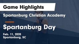 Spartanburg Christian Academy  vs Spartanburg Day Game Highlights - Feb. 11, 2020