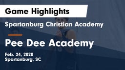 Spartanburg Christian Academy  vs *** Dee Academy  Game Highlights - Feb. 24, 2020