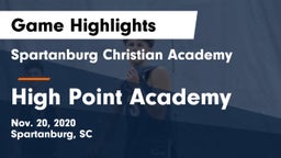 Spartanburg Christian Academy  vs High Point Academy Game Highlights - Nov. 20, 2020