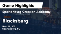 Spartanburg Christian Academy  vs Blacksburg  Game Highlights - Nov. 30, 2021