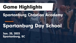 Spartanburg Christian Academy  vs Spartanburg Day School Game Highlights - Jan. 20, 2023