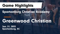 Spartanburg Christian Academy  vs Greenwood Christian Game Highlights - Jan. 31, 2023