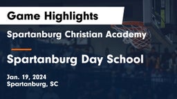 Spartanburg Christian Academy  vs Spartanburg Day School Game Highlights - Jan. 19, 2024