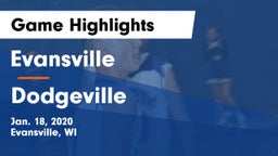 Evansville  vs Dodgeville  Game Highlights - Jan. 18, 2020