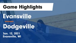 Evansville  vs Dodgeville  Game Highlights - Jan. 12, 2021
