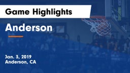 Anderson  Game Highlights - Jan. 3, 2019