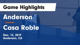 Anderson  vs Casa Roble Game Highlights - Dec. 12, 2019