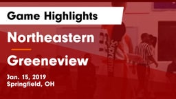 Northeastern  vs Greeneview  Game Highlights - Jan. 15, 2019