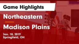 Northeastern  vs Madison Plains  Game Highlights - Jan. 18, 2019