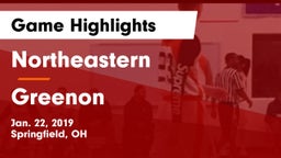 Northeastern  vs Greenon  Game Highlights - Jan. 22, 2019