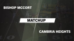 Bishop McCort football highlights Matchup: Bishop McCort High vs. Cambria Heights  2016