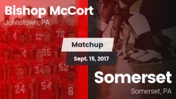 Matchup: Bishop McCort High vs. Somerset  2017