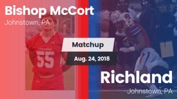 Matchup: Bishop McCort High vs. Richland  2018