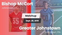 Matchup: Bishop McCort High vs. Greater Johnstown  2018