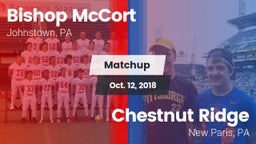 Matchup: Bishop McCort High vs. Chestnut Ridge  2018