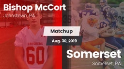 Matchup: Bishop McCort High vs. Somerset  2019