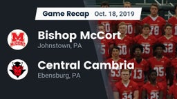Recap: Bishop McCort  vs. Central Cambria  2019