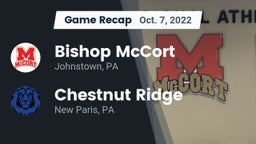 Recap: Bishop McCort  vs. Chestnut Ridge  2022