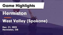 Hermiston  vs West Valley  (Spokane) Game Highlights - Dec. 21, 2023