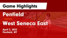 Penfield  vs West Seneca East  Game Highlights - April 2, 2022
