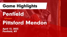 Penfield  vs Pittsford Mendon Game Highlights - April 13, 2023