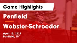 Penfield  vs Webster-Schroeder  Game Highlights - April 18, 2023