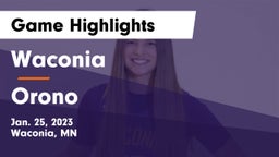 Waconia  vs Orono  Game Highlights - Jan. 25, 2023