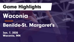 Waconia  vs Benilde-St. Margaret's  Game Highlights - Jan. 7, 2020