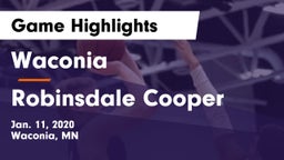 Waconia  vs Robinsdale Cooper Game Highlights - Jan. 11, 2020