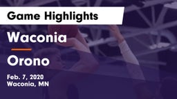 Waconia  vs Orono  Game Highlights - Feb. 7, 2020
