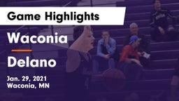 Waconia  vs Delano  Game Highlights - Jan. 29, 2021