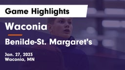 Waconia  vs Benilde-St. Margaret's  Game Highlights - Jan. 27, 2023
