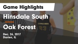 Hinsdale South  vs Oak Forest  Game Highlights - Dec. 26, 2017