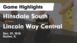 Hinsdale South  vs Lincoln Way Central  Game Highlights - Dec. 29, 2018