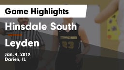 Hinsdale South  vs Leyden  Game Highlights - Jan. 4, 2019