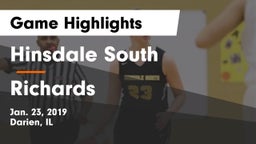 Hinsdale South  vs Richards  Game Highlights - Jan. 23, 2019