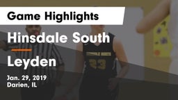 Hinsdale South  vs Leyden  Game Highlights - Jan. 29, 2019