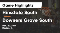 Hinsdale South  vs Downers Grove South  Game Highlights - Dec. 20, 2019