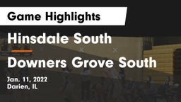 Hinsdale South  vs Downers Grove South  Game Highlights - Jan. 11, 2022
