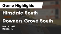 Hinsdale South  vs Downers Grove South  Game Highlights - Dec. 8, 2023