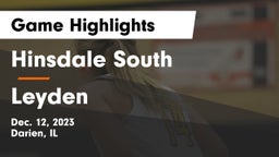 Hinsdale South  vs Leyden  Game Highlights - Dec. 12, 2023